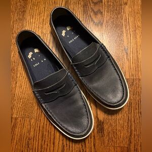 Cole Haan Men's Dark Navy Leather Loafers/Slip-Ons